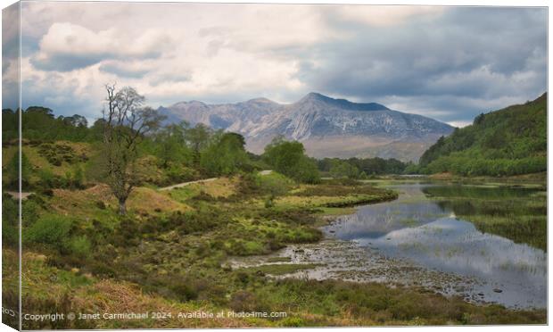 Beinn Eighe Mountain Range Landscape Canvas Print by Janet Carmichael