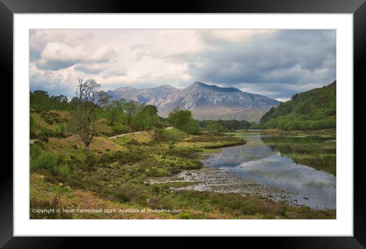 Beinn Eighe Mountain Range Landscape Framed Mounted Print by Janet Carmichael