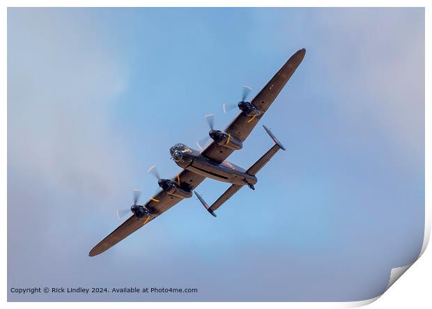 Avro Lancaster Banking Right Print by Rick Lindley