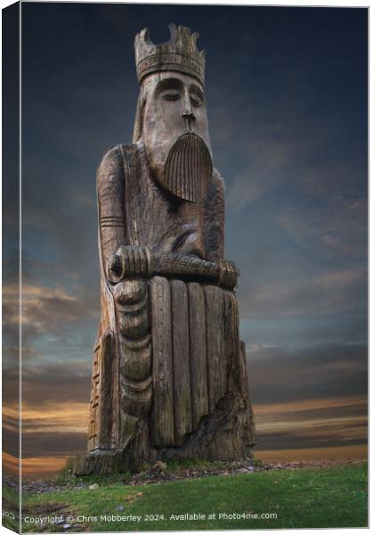 Viking Chess Sculpture Canvas Print by Chris Mobberley