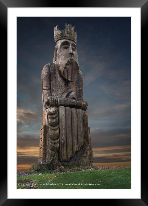 Viking Chess Sculpture Framed Mounted Print by Chris Mobberley