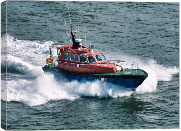 Liverpool Pilot Boat at Speed Canvas Print by chris hyde