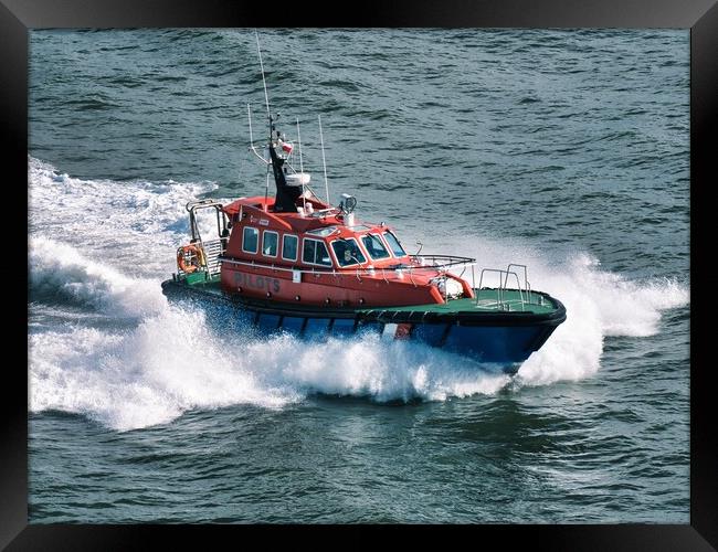 Liverpool Pilot Boat at Speed Framed Print by chris hyde