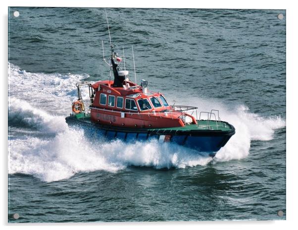 Liverpool Pilot Boat at Speed Acrylic by chris hyde
