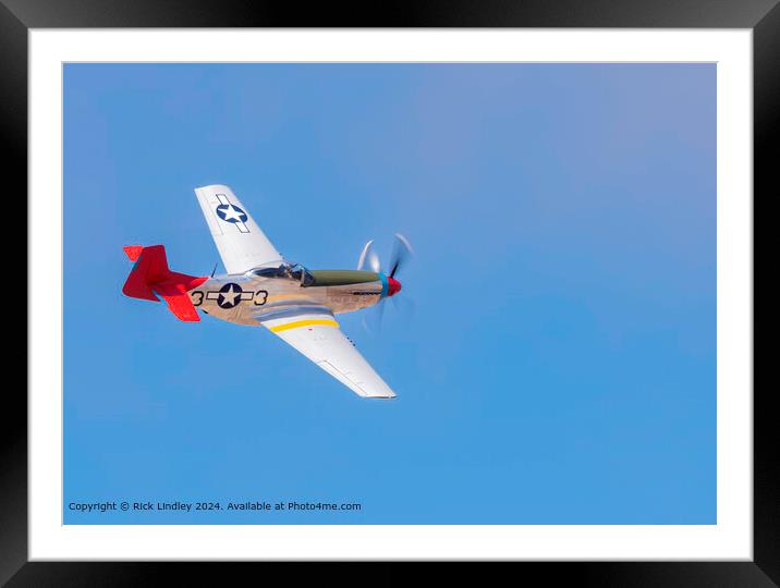 P51 Mustang Display Southport Framed Mounted Print by Rick Lindley