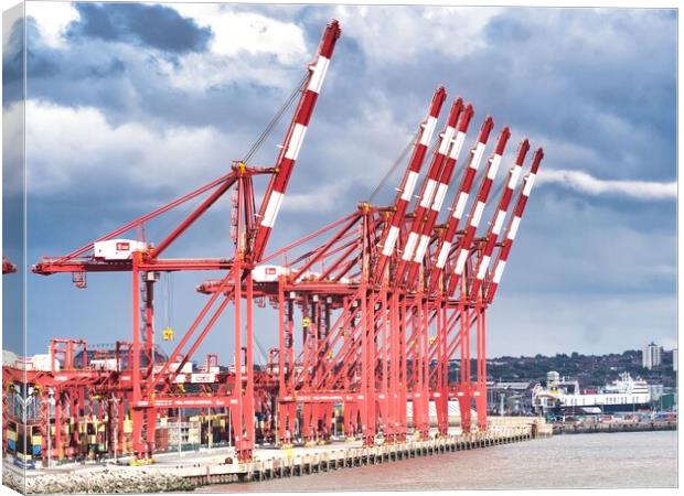 Seaforth container Terminal Canvas Print by chris hyde