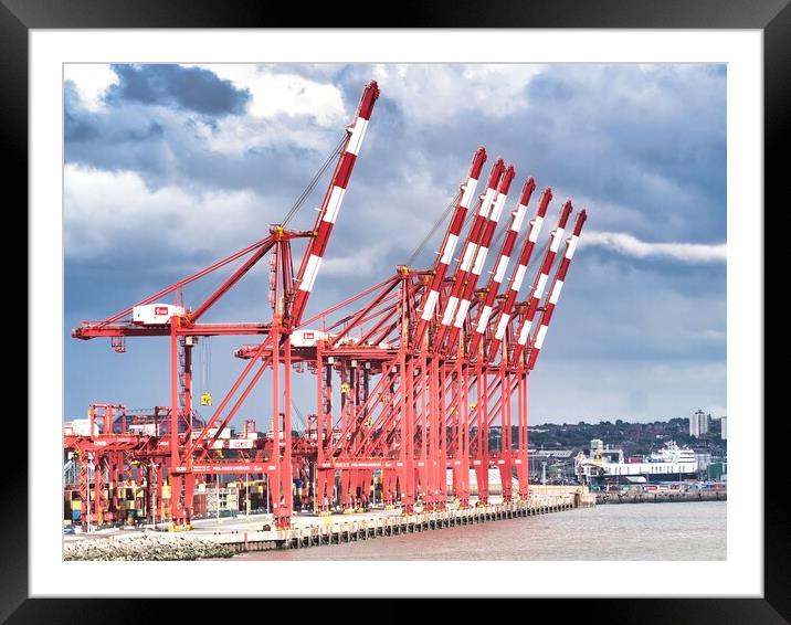Seaforth container Terminal Framed Mounted Print by chris hyde