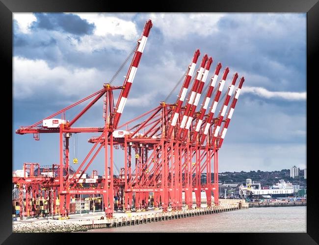 Seaforth container Terminal Framed Print by chris hyde