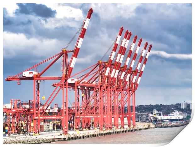 Seaforth container Terminal Print by chris hyde
