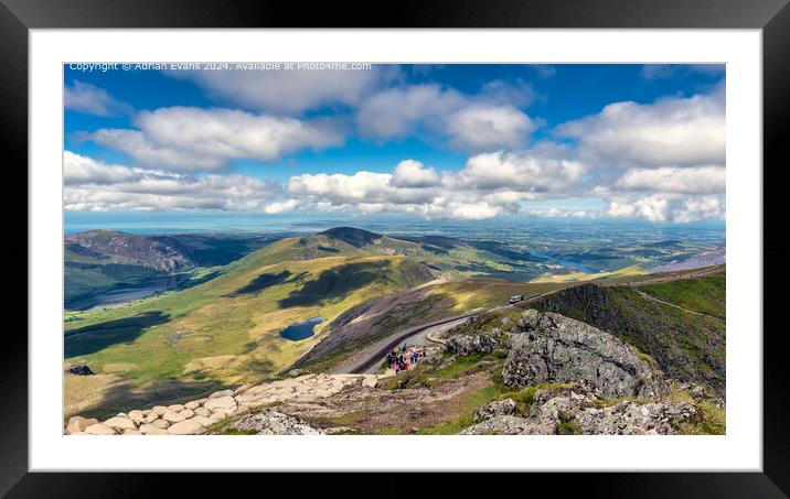 Snowdon Mountain Railway Landscape Framed Mounted Print by Adrian Evans