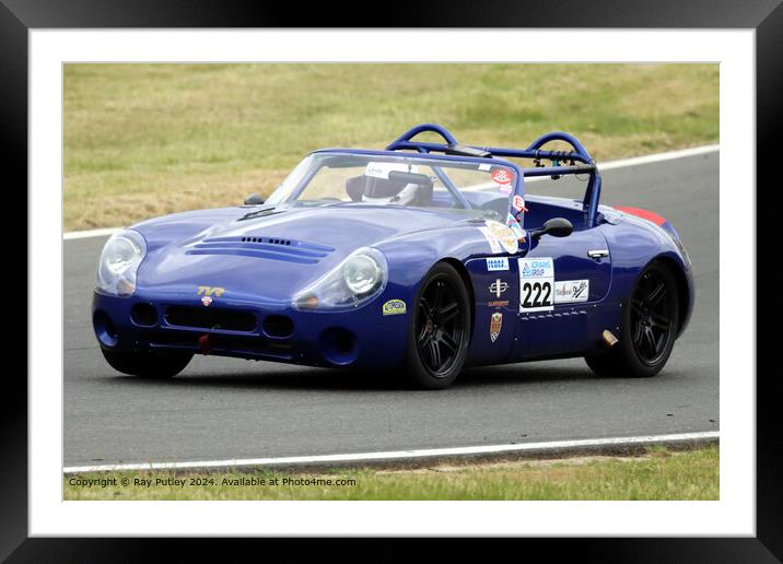 Blue TVR Racing Circuit Framed Mounted Print by Ray Putley