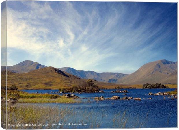 Stunning Scottish Colour Lakes GLENCOE SCOTLAND Mountain Cloud Landscape Canvas Print by dale rys (LP)