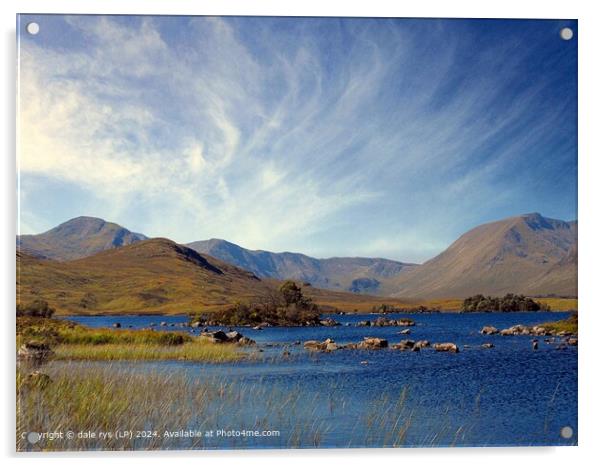 Stunning Scottish Colour Lakes GLENCOE SCOTLAND Mountain Cloud Landscape Acrylic by dale rys (LP)