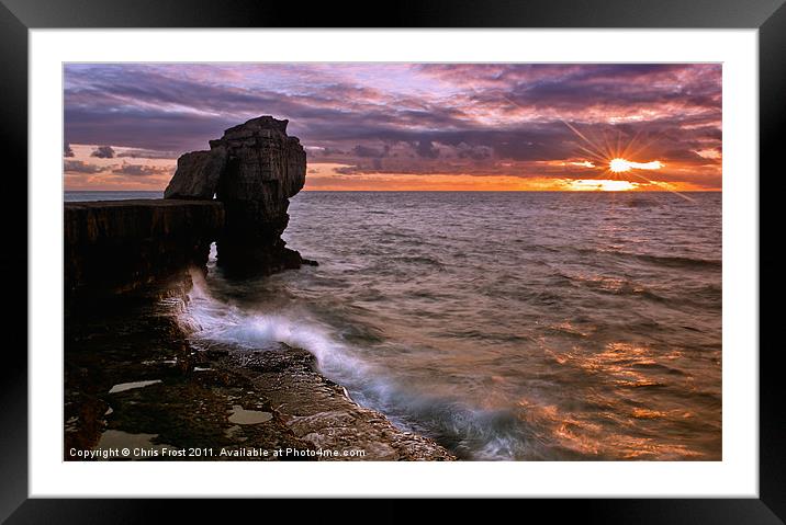 Sundown at Pulpit Framed Mounted Print by Chris Frost