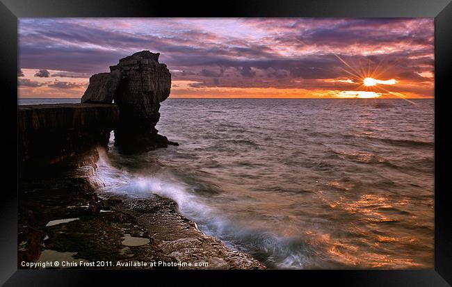 Sundown at Pulpit Framed Print by Chris Frost