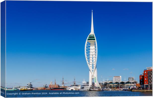 Portsmouth Harbour and Spinnaker Tower Canvas Print by Graham Prentice