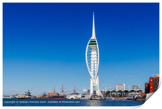 Portsmouth Harbour and Spinnaker Tower Print by Graham Prentice