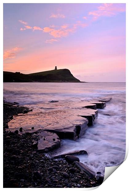 Coastal Sunrise Lighthouse Seascape Print by richard jones