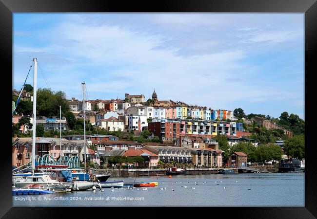 Vibrant Bristol Harbour Architecture Framed Print by Paul Clifton