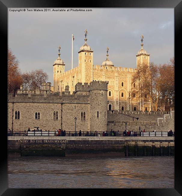 Iconic Tower of London Framed Print by Terri Waters