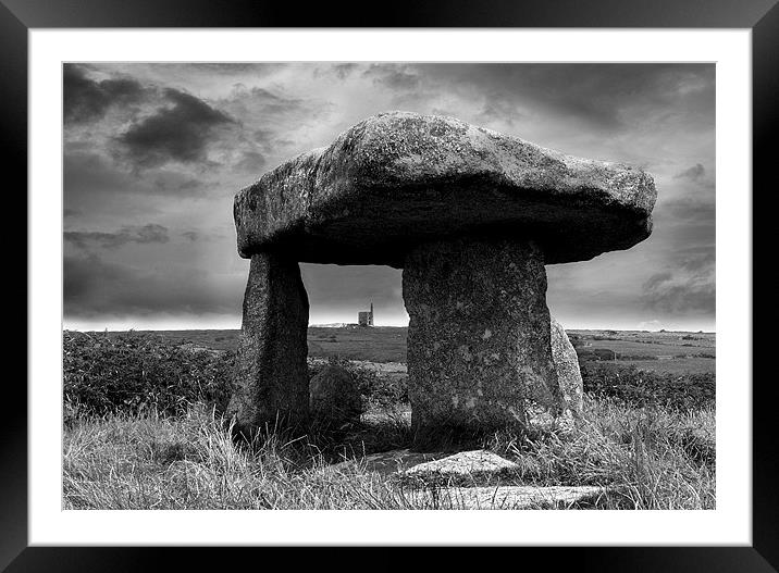 Lanyon Quoit, Ding Dong mine Framed Mounted Print by Andrew Watson