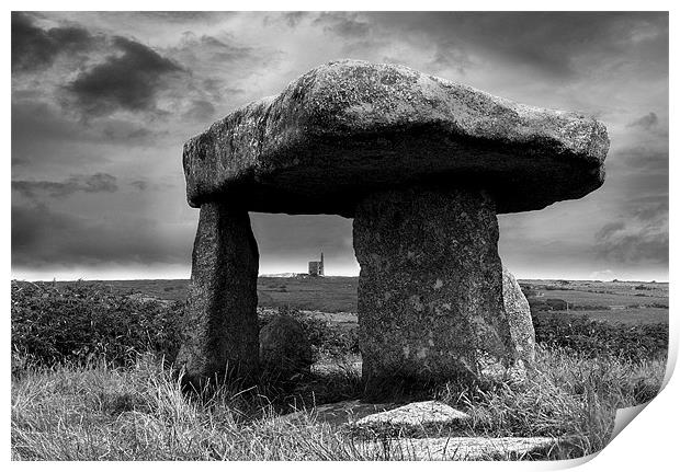 Lanyon Quoit, Ding Dong mine Print by Andrew Watson