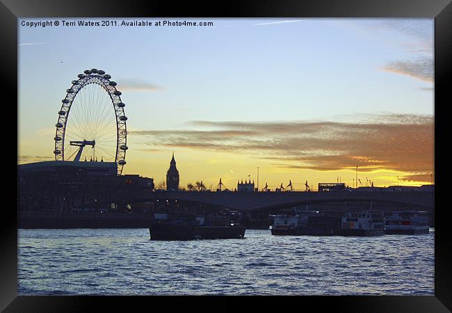 Sunset in London Framed Print by Terri Waters
