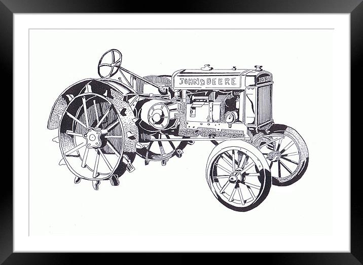 John Deere Model A 1934 Framed Mounted Print by Gordon and Gillian McFarland