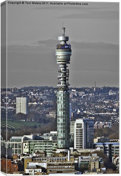 The Post Office Tower London Canvas Print by Terri Waters