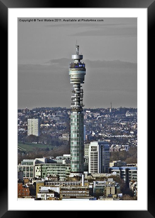 The Post Office Tower London Framed Mounted Print by Terri Waters