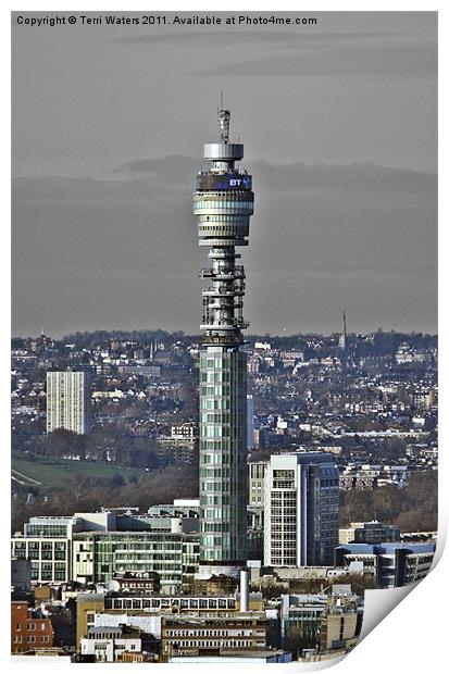 The Post Office Tower London Print by Terri Waters