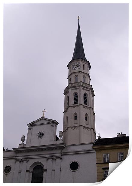 CHURCH IN VIENNA Print by radoslav rundic