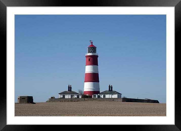 Happisburgh Lighthouse Framed Mounted Print by Damien VC