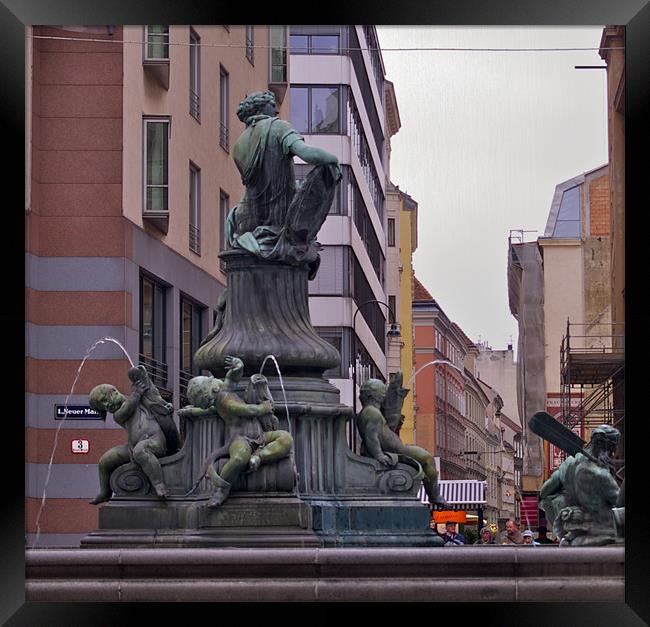 MONUMENT IN VIENNA Framed Print by radoslav rundic
