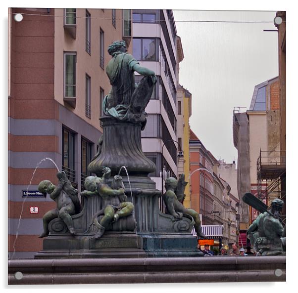 MONUMENT IN VIENNA Acrylic by radoslav rundic