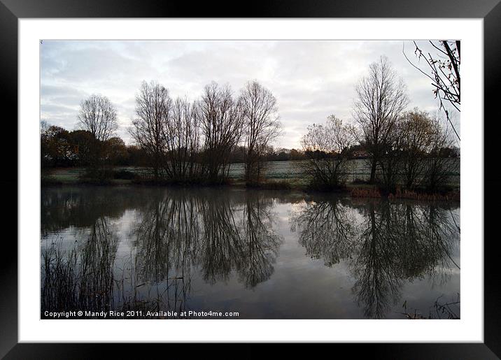 Reflections in the Lake Framed Mounted Print by Mandy Rice