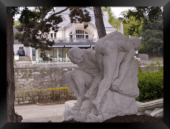 SCULPTURE IN VIENNA PARK Framed Print by radoslav rundic