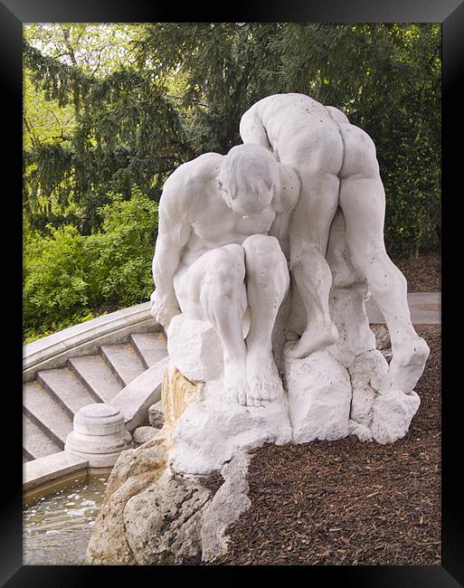 SCULPTURE IN VIENNA PARK Framed Print by radoslav rundic