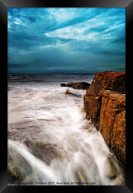 Rocks to The Sea Framed Print by Keith Thorburn EFIAP/b