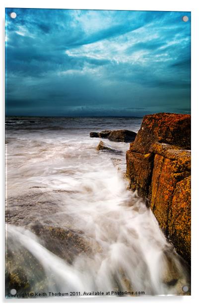 Rocks to The Sea Acrylic by Keith Thorburn EFIAP/b