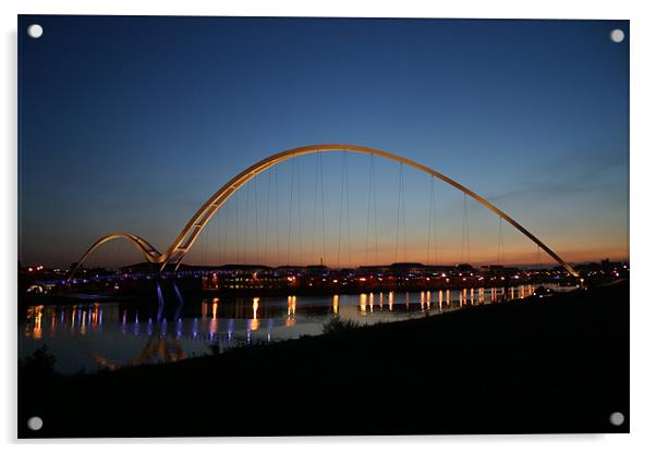 Teesside bridge at sunset Acrylic by Bekie Spark