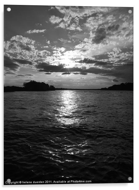 Zambezi in Sunset Acrylic by helene duerden