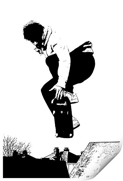 Skateboarder Print by Donna Collett