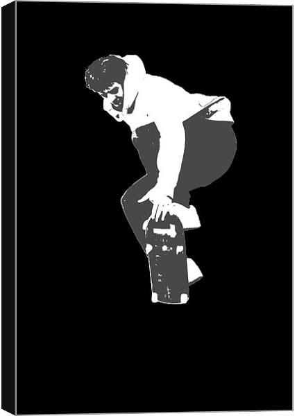 Graphic Skater Canvas Print by Donna Collett