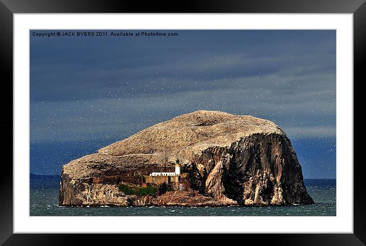 The Bass Rock Framed Mounted Print by Jack Byers