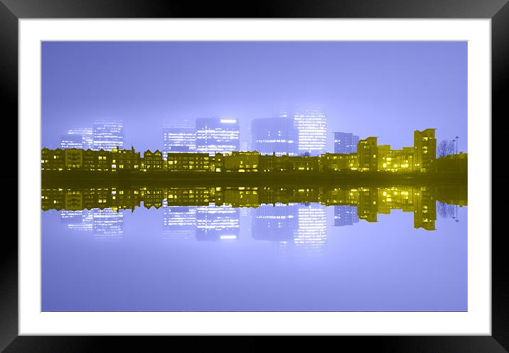 Docklands Canary Wharf Framed Mounted Print by David French
