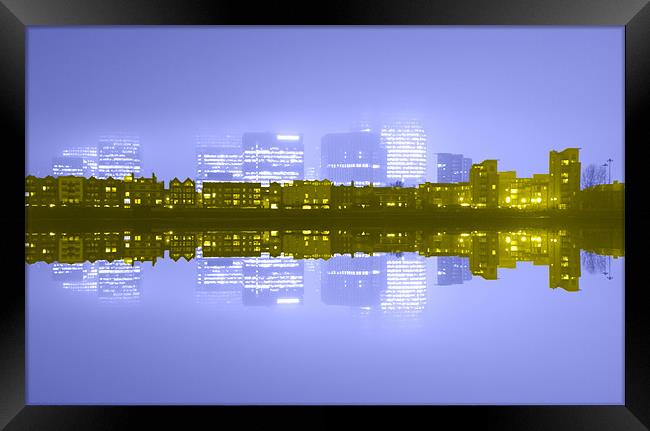 Docklands Canary Wharf Framed Print by David French