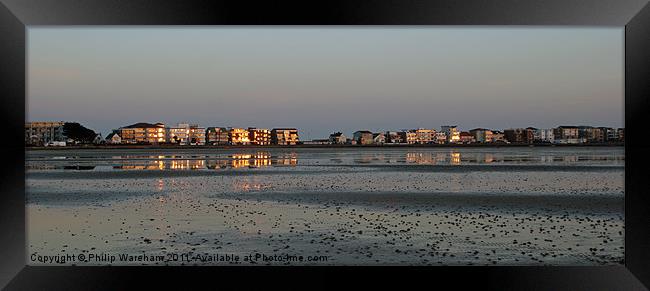 Reflections of a sunset Framed Print by Phil Wareham