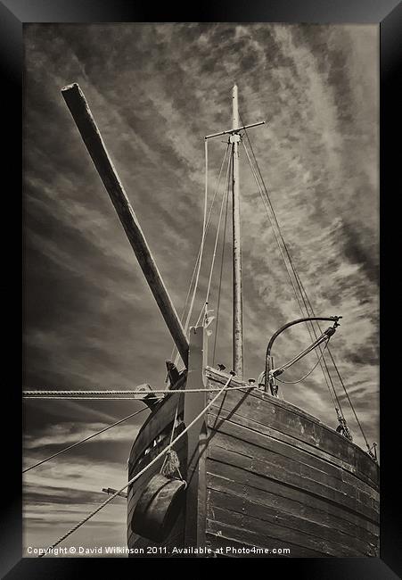 Old Fishing Boat Framed Print by Dave Wilkinson North Devon Ph