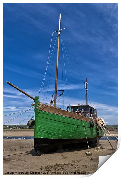 Old Fishing Boat Print by Dave Wilkinson North Devon Ph